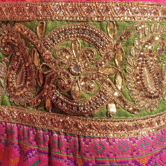 Bright and Bold Pink/orange/gold kurtas tunic top - Picture 4 of 13